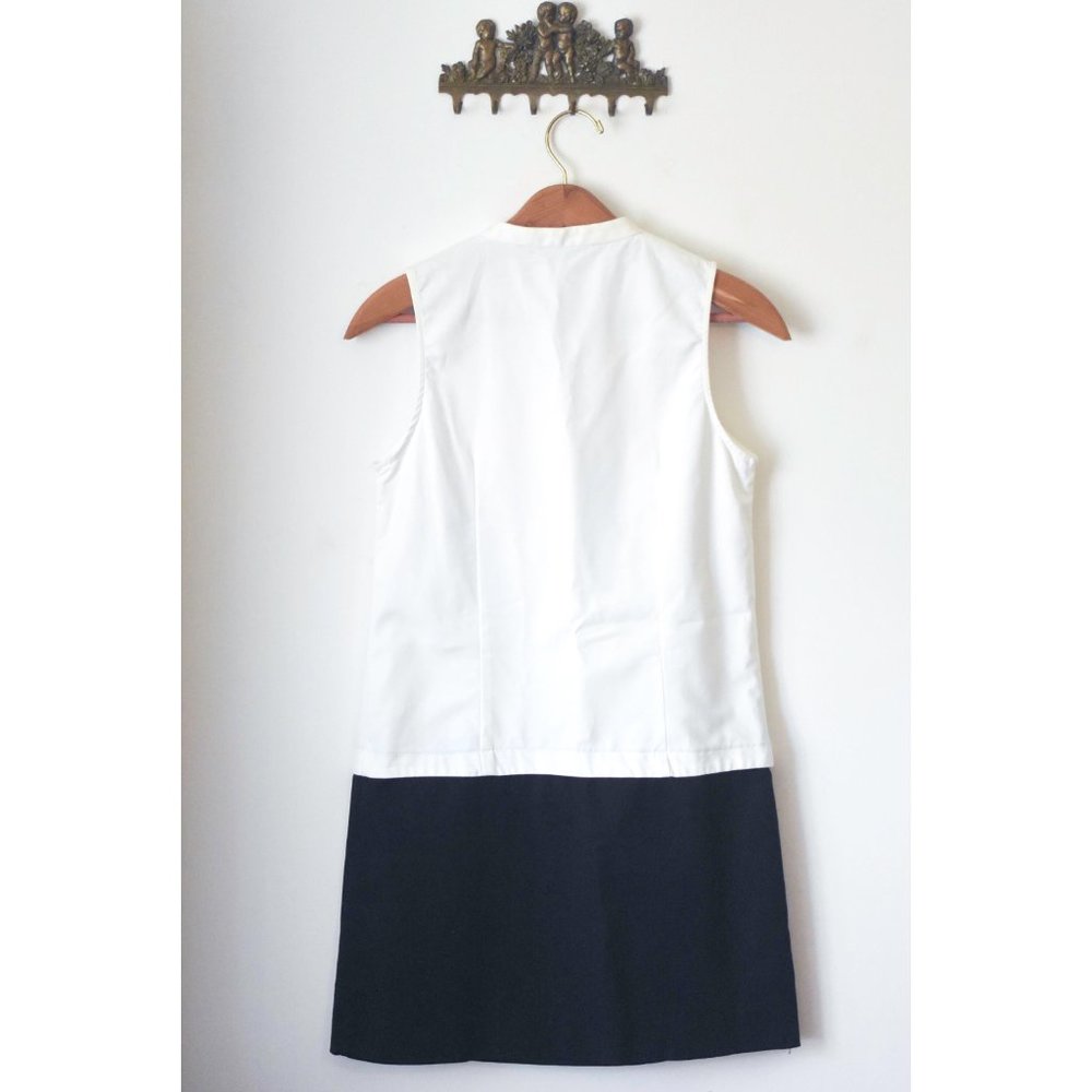 Zara Basic Black & White Color Block Dress - image 7